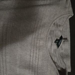 Simply Vera Vera Wang Ribbed Knit Top in Taupe